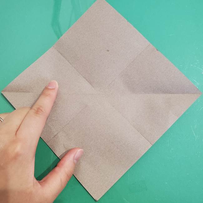 折り紙でなすを立体的につくる折り方作り方①実(7)