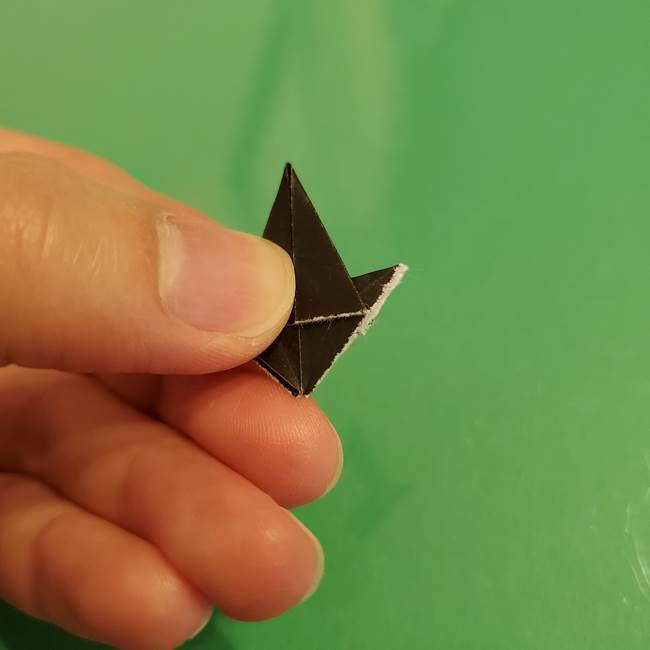 折り紙でなすを立体的につくる折り方作り方②へた(6)
