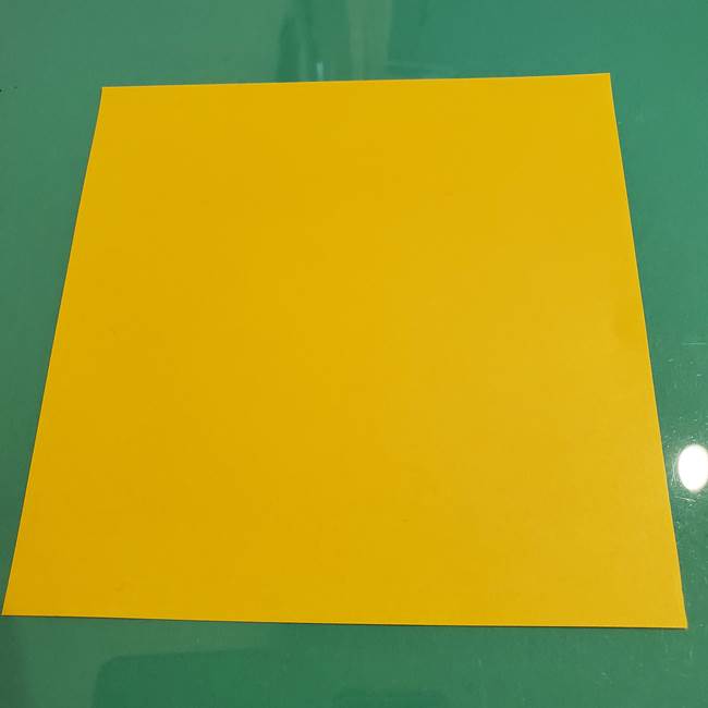 折り紙のひまわり 立体的で少し難しい作り方折り方①貼り合わせ(7)