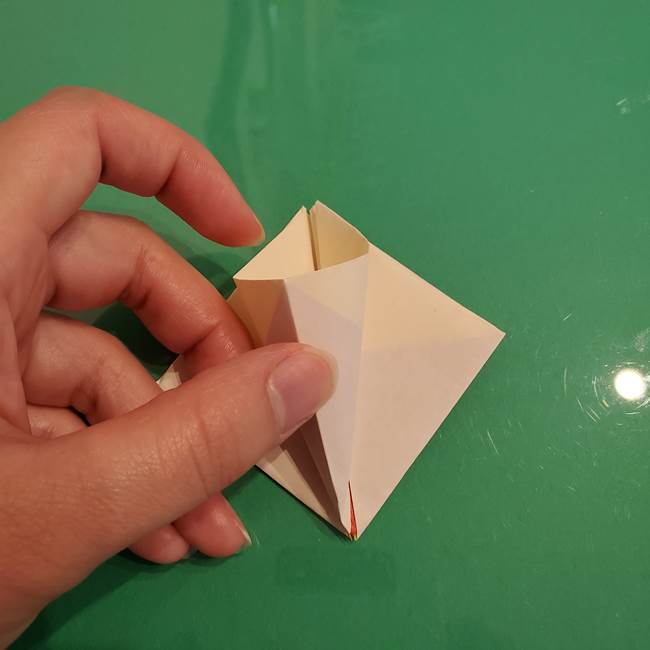 折り紙のひまわり 立体的で少し難しい作り方折り方②折る(12)