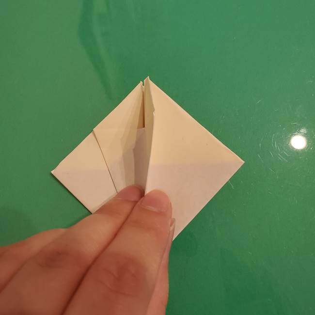 折り紙のひまわり 立体的で少し難しい作り方折り方②折る(14)