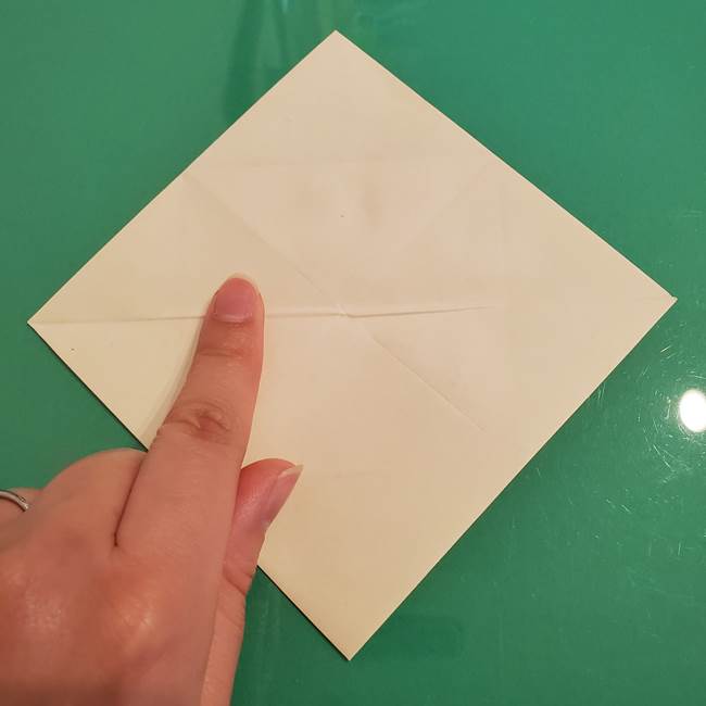 折り紙のひまわり 立体的で少し難しい作り方折り方②折る(3)