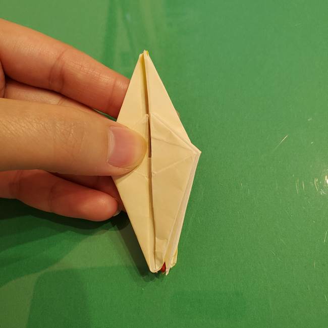 折り紙のひまわり 立体的で少し難しい作り方折り方②折る(38)