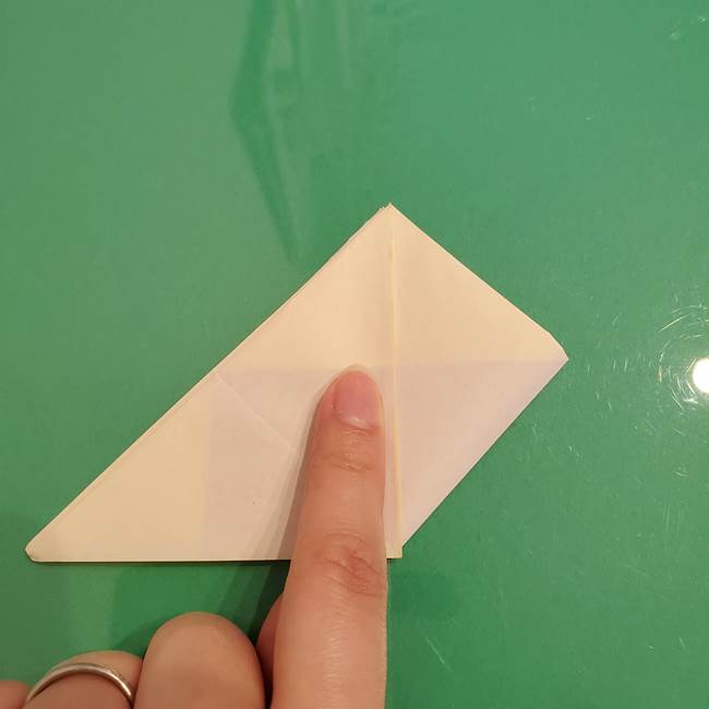 折り紙のひまわり 立体的で少し難しい作り方折り方②折る(8)