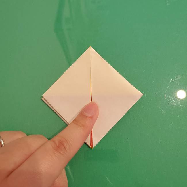 折り紙のひまわり 立体的で少し難しい作り方折り方②折る(9)