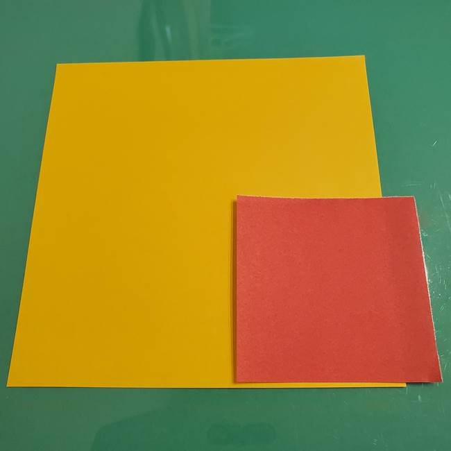折り紙のひまわり(立体)は難しいけど材料はこれだけ！(1)