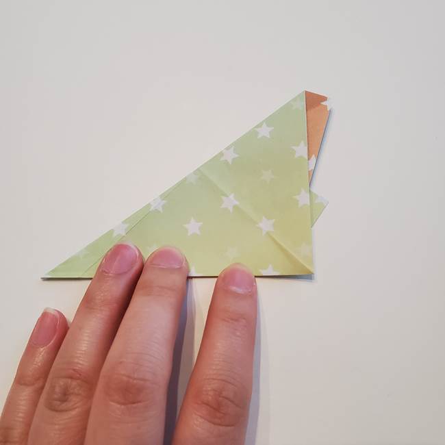 折り紙の星型の切り方折り方①折る(12)