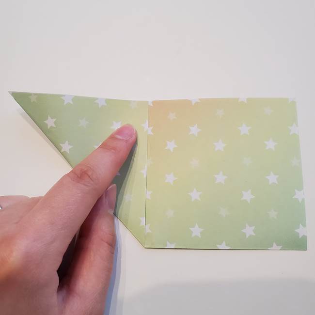 折り紙の星型の切り方折り方①折る(3)