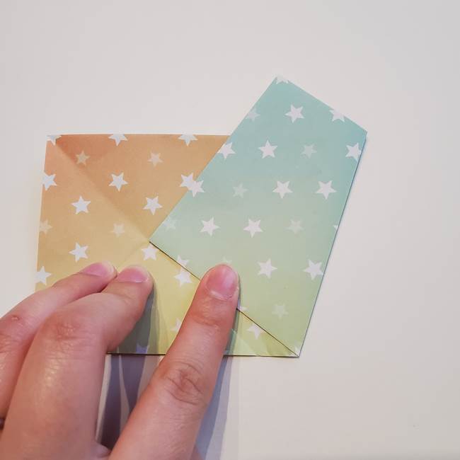 折り紙の星型の切り方折り方①折る(8)