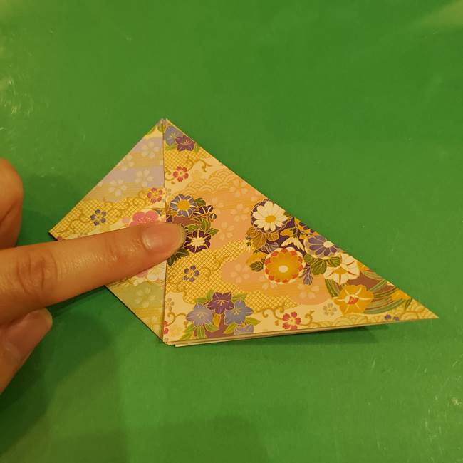 お月見団子の台の折り紙★三宝(三方)の折り方作り方(14)