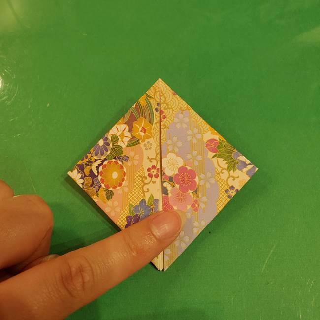 お月見団子の台の折り紙★三宝(三方)の折り方作り方(15)