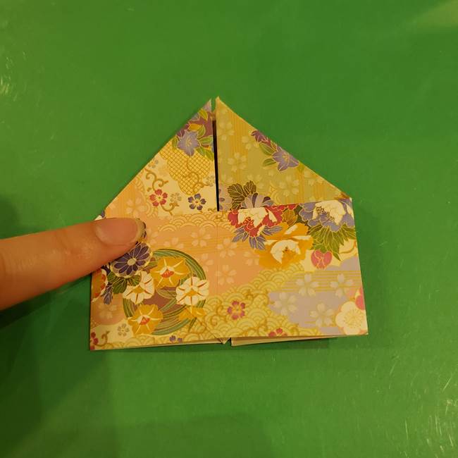 お月見団子の台の折り紙★三宝(三方)の折り方作り方(18)