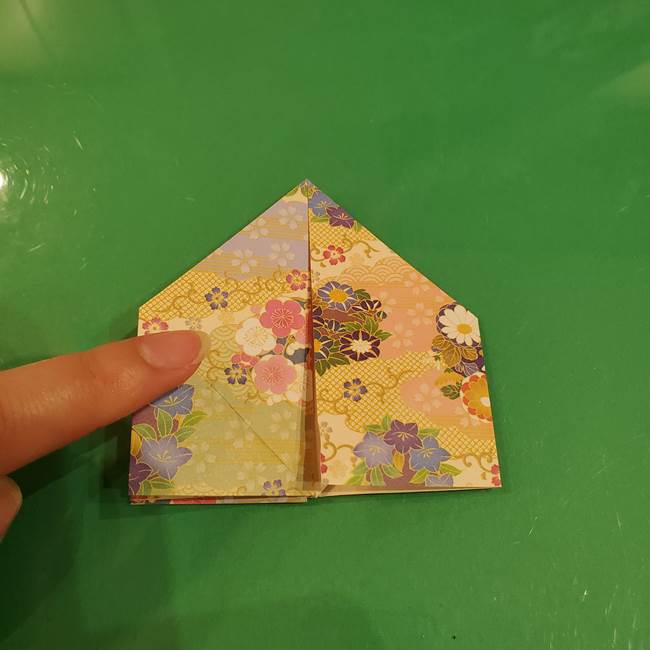 お月見団子の台の折り紙★三宝(三方)の折り方作り方(22)