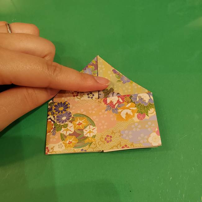 お月見団子の台の折り紙★三宝(三方)の折り方作り方(23)