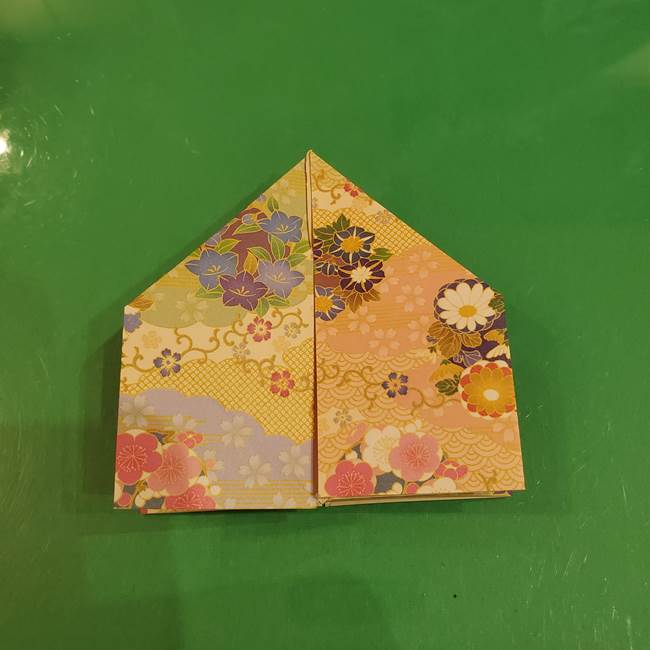 お月見団子の台の折り紙★三宝(三方)の折り方作り方(24)
