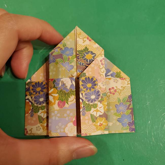 お月見団子の台の折り紙★三宝(三方)の折り方作り方(25)