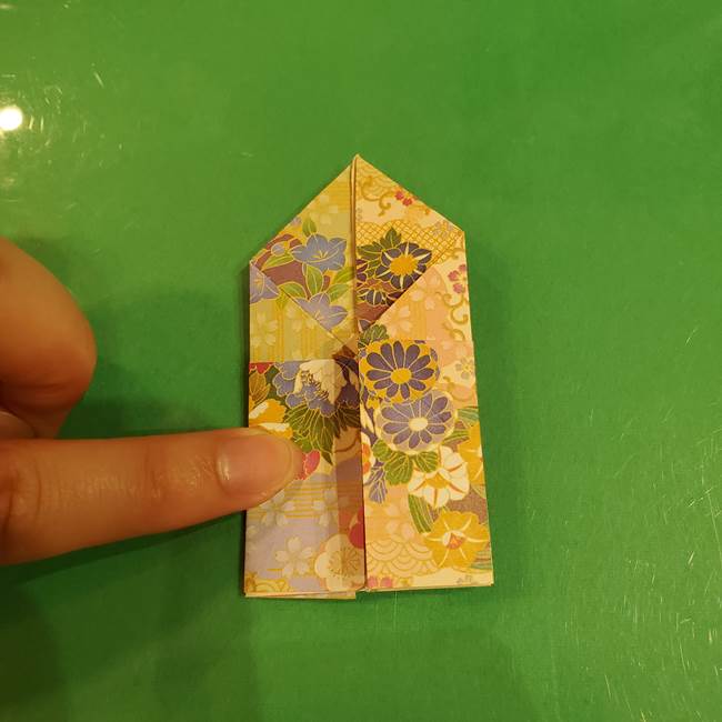 お月見団子の台の折り紙★三宝(三方)の折り方作り方(29)