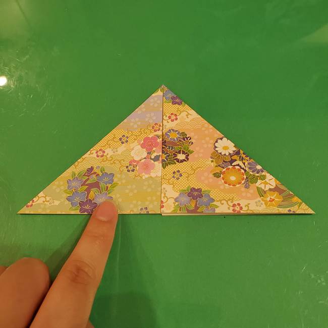 お月見団子の台の折り紙★三宝(三方)の折り方作り方(9)