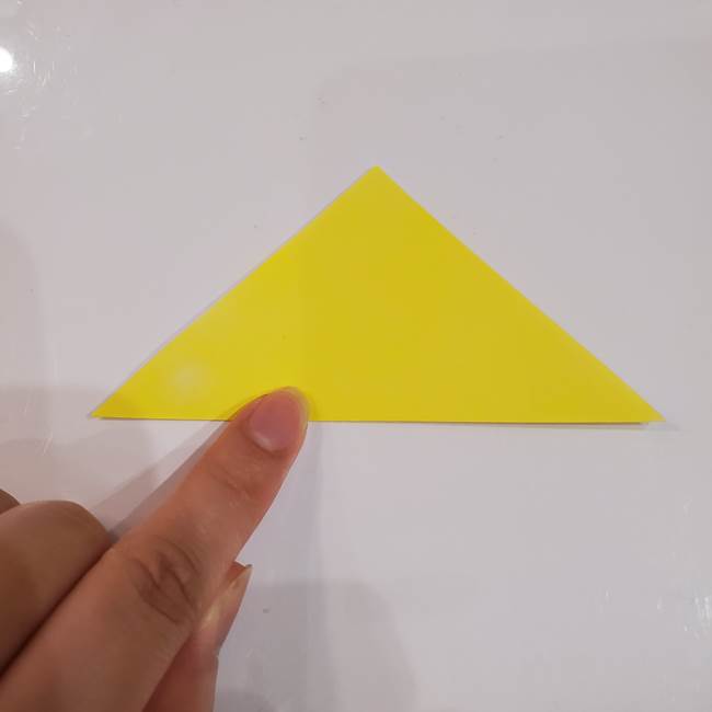 きのこの折り紙 簡単に子供も作れた折り方作り方①傘(2)