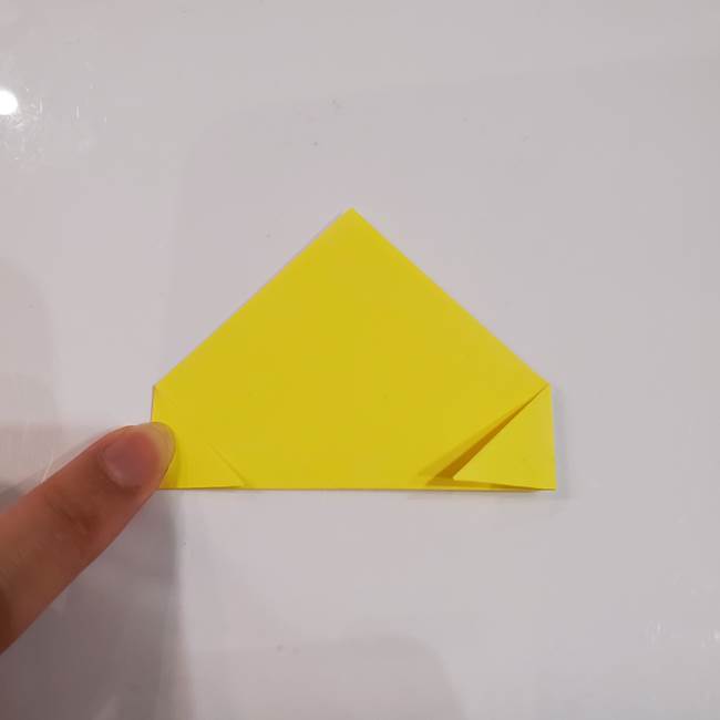 きのこの折り紙 簡単に子供も作れた折り方作り方①傘(3)