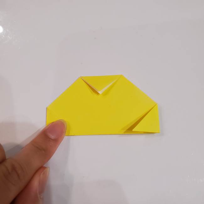 きのこの折り紙 簡単に子供も作れた折り方作り方①傘(4)