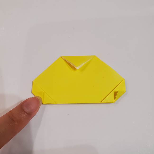 きのこの折り紙 簡単に子供も作れた折り方作り方①傘(5)