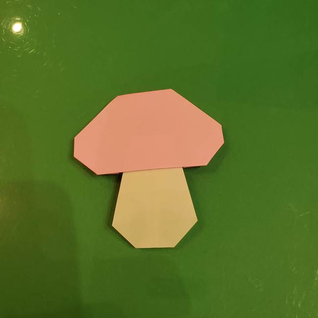 きのこの折り紙 簡単に子供も作れた折り方作り方②軸(11)