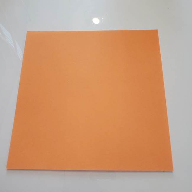 ほおずきの折り紙(平面) 簡単な折り方作り方①実(1)