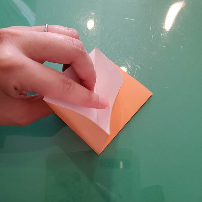 ほおずきの折り紙(平面) 簡単な折り方作り方①実(11)