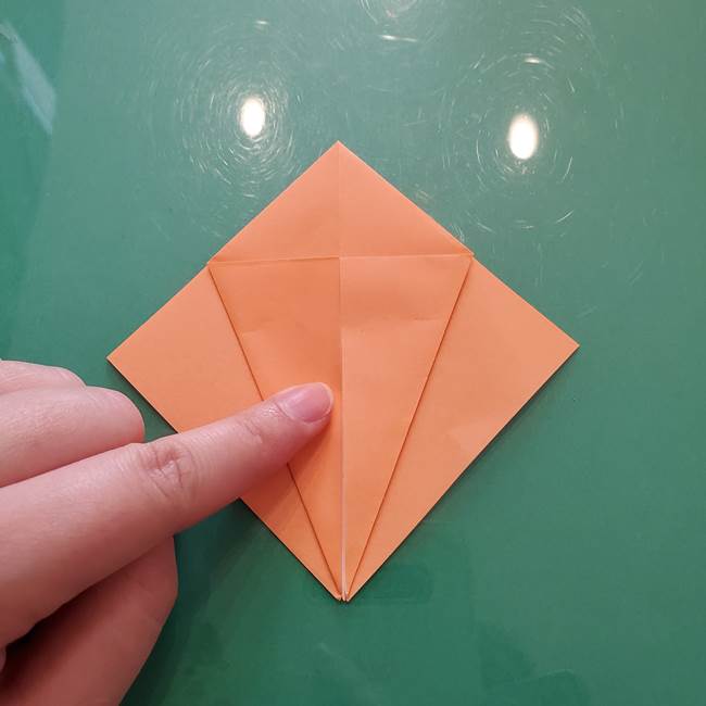 ほおずきの折り紙(平面) 簡単な折り方作り方①実(14)