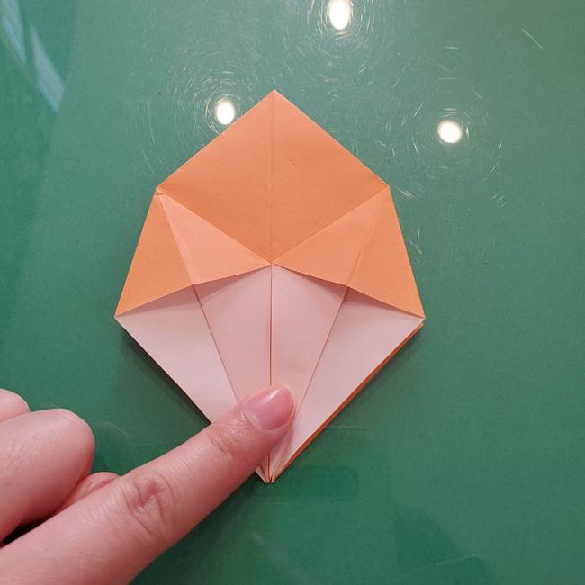 ほおずきの折り紙(平面) 簡単な折り方作り方①実(19)