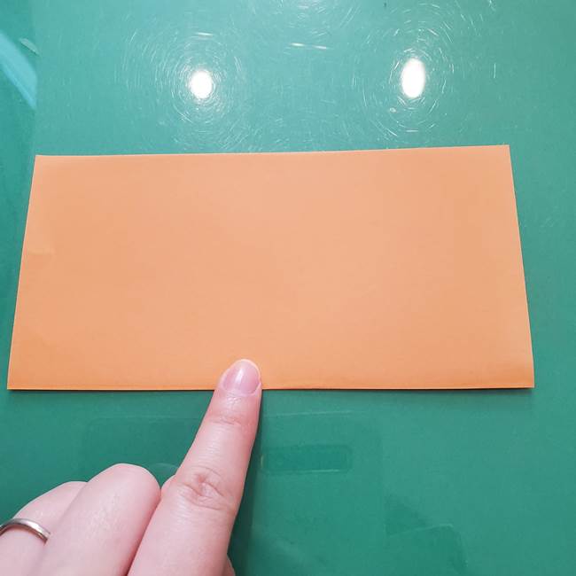 ほおずきの折り紙(平面) 簡単な折り方作り方①実(2)