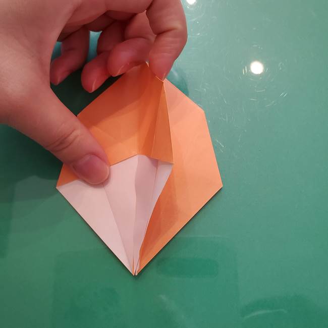 ほおずきの折り紙(平面) 簡単な折り方作り方①実(20)