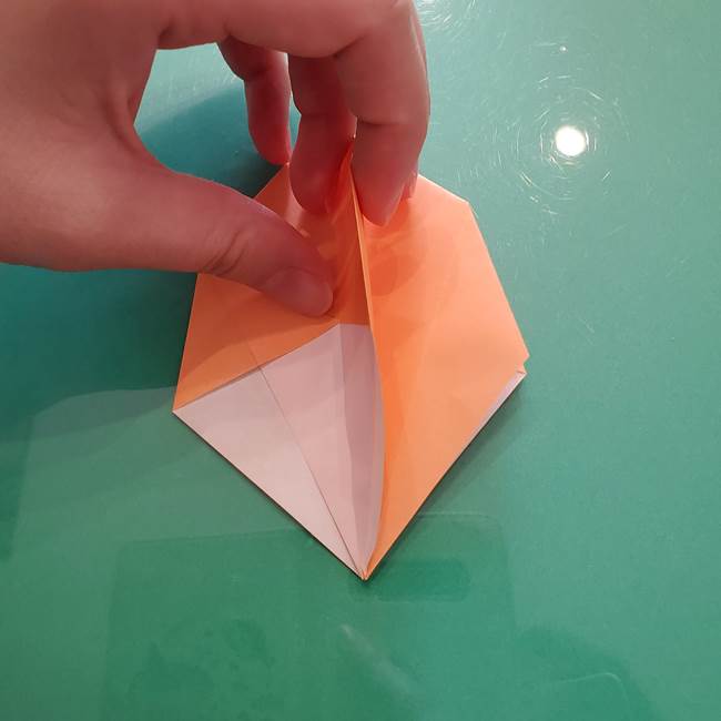 ほおずきの折り紙(平面) 簡単な折り方作り方①実(23)