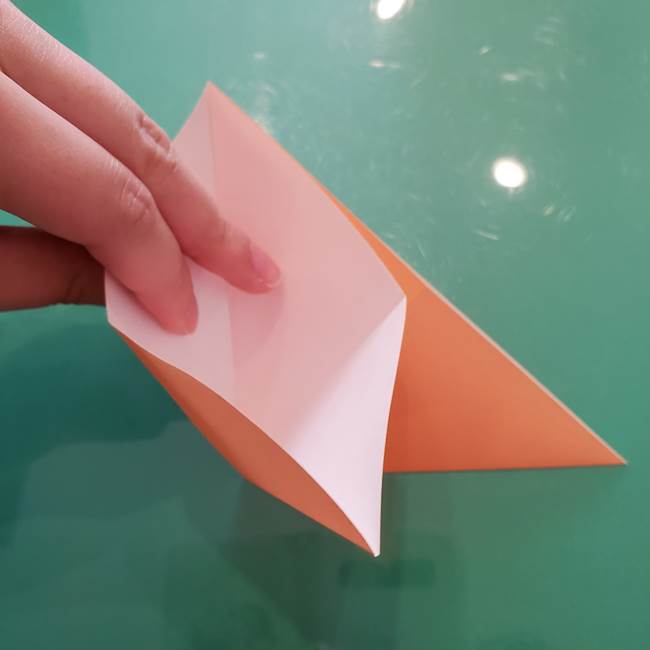 ほおずきの折り紙(平面) 簡単な折り方作り方①実(8)