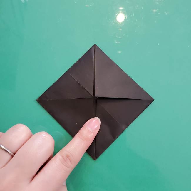 クロミちゃんの折り紙 折り方作り方①顔1(7)