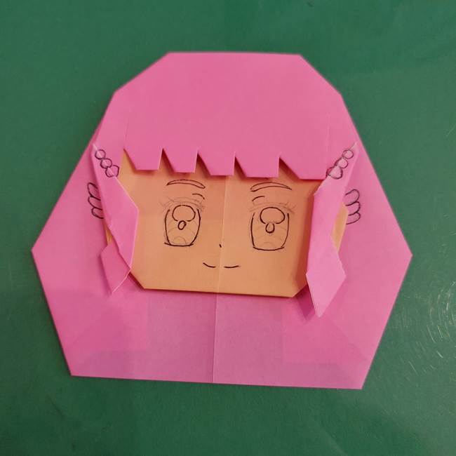 プリキュアのローラ 折り紙の折り方作り方【トロピカルージュ キュアラメール】④完成(11)