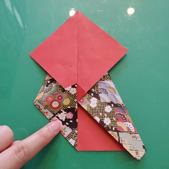 折り紙 縁起物の亀(立体)の折り方作り方(10)