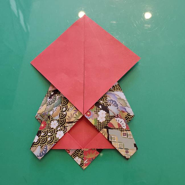 折り紙 縁起物の亀(立体)の折り方作り方(13)