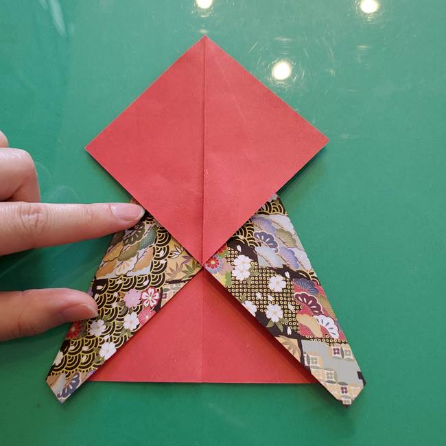 折り紙 縁起物の亀(立体)の折り方作り方(9)