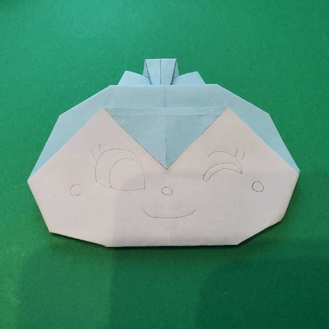 折り紙でコキンちゃんをつくる折り方作り方 (24)