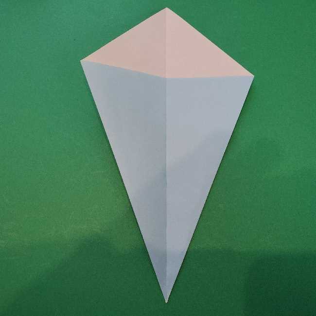 折り紙でコキンちゃんをつくる折り方作り方 (4)
