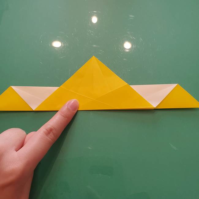 折り紙のセミ 立体的で難しい折り方・作り方(34)