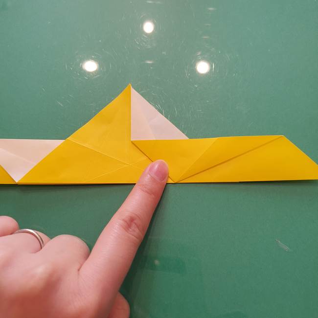 折り紙のセミ 立体的で難しい折り方・作り方(36)