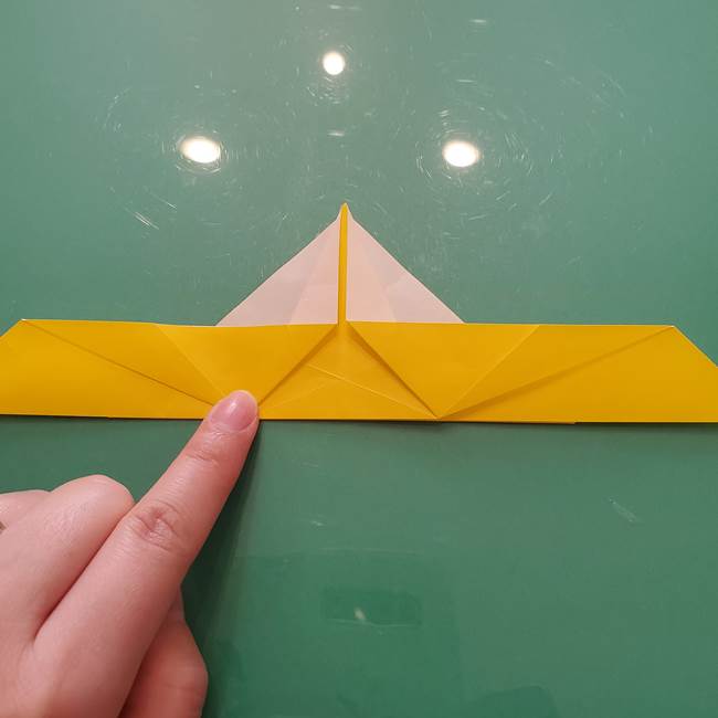 折り紙のセミ 立体的で難しい折り方・作り方(37)