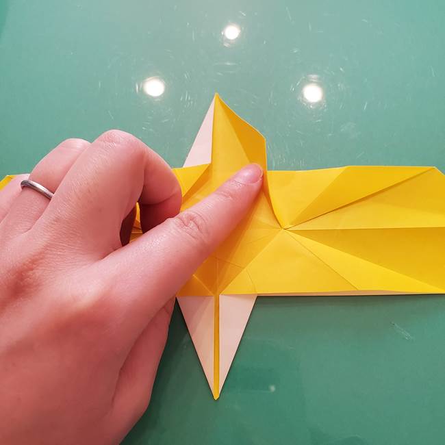 折り紙のセミ 立体的で難しい折り方・作り方(43)