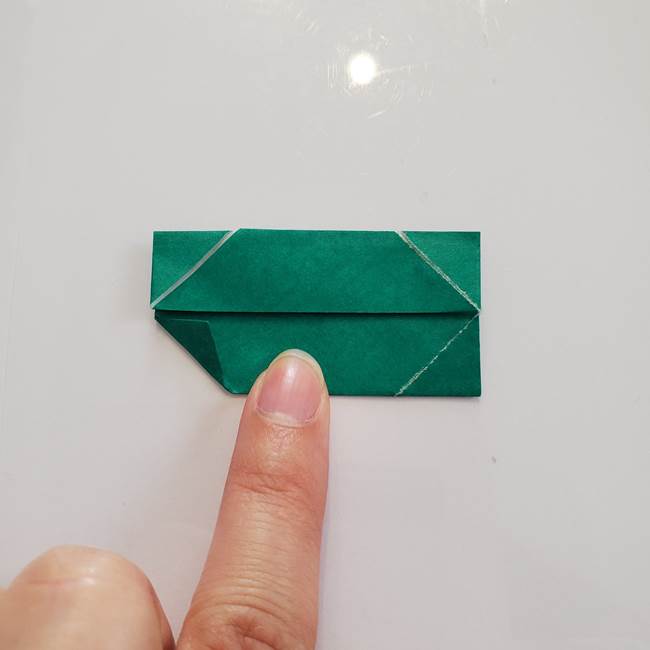 柿の葉っぱの折り紙 折り方作り方(平面)(9)