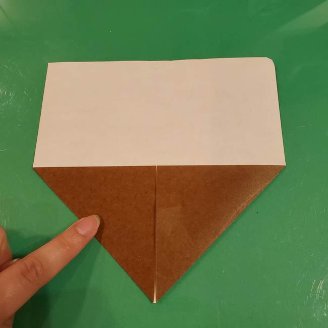 栗の折り紙 子どもでも簡単な折り方作り方(4)