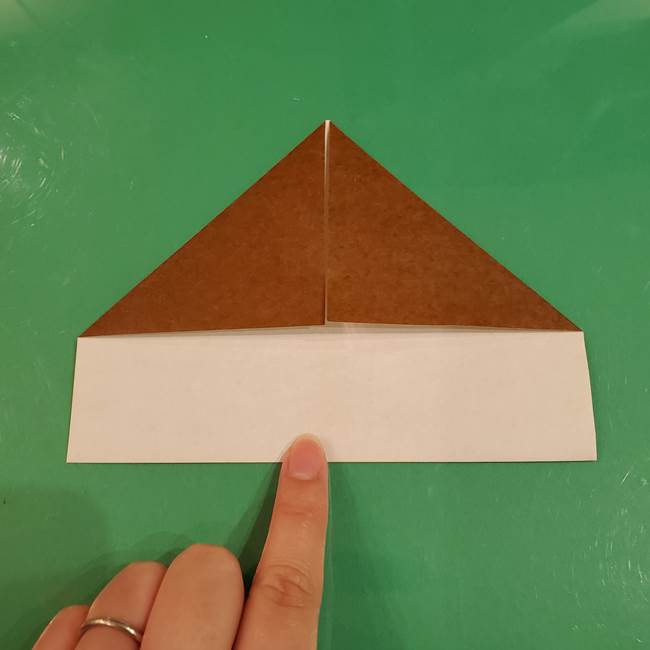 栗の折り紙 子どもでも簡単な折り方作り方(7)