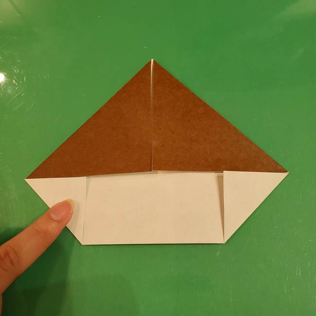 栗の折り紙 子どもでも簡単な折り方作り方(8)